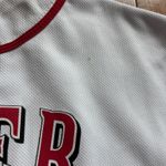 MLB Cincinnati Reds Spencer Steer #7 Printed White and Red  Baseball Jersey  Photo 6