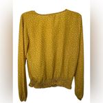 Socialite  Mustard Yellow Polka Dot Wrap Women's Top Photo 1