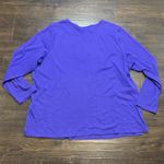 Quacker Factory  Women's 1X Halloween Embroidery with Sequin Top Purple Photo 5