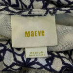 MAEVE by Anthropologie Blue Star Geometric Cap Sleeve Maxi Dress Medium Photo 4