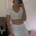 Princess Polly White Collared Cropped Shirt Photo 2