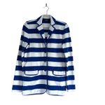 Ralph Lauren  Sweater Blazer Blue White Cotton Sz M preppy old money Nautical Photo 1