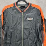 Harley Davidson  Bomber Jacket Women's 100 Years 1903-2003 Milwaukee WI Medium M Photo 2