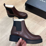 Coach NWT Women's Chocolate Brown Ankle Chelsea Boots Size 5,5 Photo 0