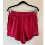 FP Movement Mid Rise Pull On Roll Up Hem Shorts Red Women's Size Small Petite Photo 0