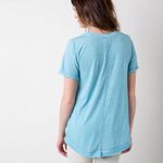 Free People Blue Pearls Burnout Raw Hem T-Shirt Photo 1