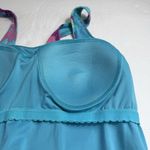 Lands' End Tropical Floral Tugless Low Leg Soft Cup One Piece Swimsuit Size 18 Photo 8