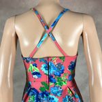 Crystal Doll  Juniors Pink Blue Floral Scuba Mini Dress NEW Size 1 Photo 3