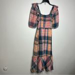 Vineyard Vines  mocked‎ puff sleeve midi dress mallard blue plaid women’s size XS Photo 11