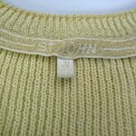 St. John Collection FLAWS** St John Santana Knit V-Neck Sweater Women's Size Small Beige Pullover‎ Photo 4
