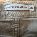 Levi's Levi’s High Waisted Wide Leg Crop Cargo Jeans Tan Utility Stretch W30 Photo 5