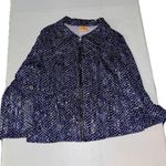 Vintage Ruby Rd Zip Up Blouse Jacket Blue Size 18 Photo 1