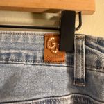 Gogo Jeans Light Wash Wide Leg Jeans Pink Bow Embroidery Size 7/28 Blue Photo 3