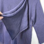 J Jill Blueberry Women's Sweater Removable Knit Infinity Scarf Rolled Hem Size M Purple Size M Photo 3