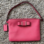 Coach  Pink Bow Wristlet Photo 0