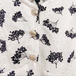 Maje  White Floral Silk Metallic Buttons Satin Cocktail Mini Dress size 8 Photo 8