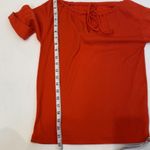 Vintage Women’s John Meyer Short Sleeve Top Key Hole Tie Front EUC Sz XS Stretch Photo 8