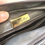 Sondra Roberts Vintage Black Leather Croc Embossed Rectangular Box Crossbody Bag Photo 13