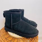 UGG  Classic Mini II Black Suede Leather Slip On Ankle Boots Womens 8 US 6 UK Photo 8