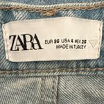 ZARA  High-Rise Tapered Mom Jeans – Medium Wash, Sz 4 Photo 5