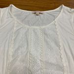 Skies Are Blue  Women's Sleeveless‎ White Lace Trim Tank Top Blouse Size Large Photo 1