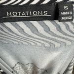 Notations Black and white abstract print midi dress size small Photo 3