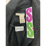 DKNY Womans Jeans XL Black Metallic Pullover Shawl Collar Long Sleeve Sweater Photo 2