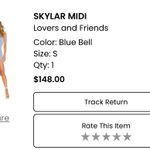 Revolve Blue Bodycon Midi Dress Photo 3