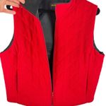 Woolrich Vintage 100% Wool Full Zip Quilted Lined Mock Neck Vest Women's Size L Photo 2