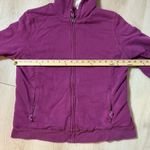 L.L.Bean  Womens Purple Sherpa Lined Full Zip Hoodie Jacket Size L Photo 5