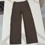 Madewell  Low-Slung Baggy Utility Pants Womens 26 Chocolate Brown Wide Leg Drapey Photo 6