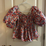 Love Note Floral Love Notes Bubble Sleeve Top Photo 0