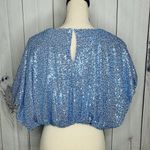 Endless Rose  Full Sequin Set Cropped Top (XS) Shorts (S) Blue Photo 5