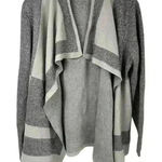 Alfred Dunner  Women's Silver Sparkly Waterfall Open Cardigan Size S Photo 0