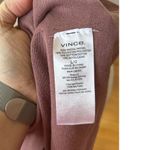 Vince Square Neck Mauve Pink Long Sleeve Knit Fitted Top Photo 4