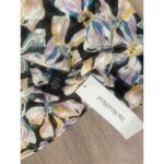 Rebecca Taylor Bow Fluer Silk Top in Black Combo Size Medium Photo 6