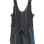 (F-186) Derek Heart Womens Sz L Romper Sleeveless Stripes Aztec Boho Print Photo 0