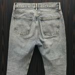 AGOLDE High Rise Straight Leg Jeans Light Wash Raw Frayed Hem Women's size 28 Photo 3