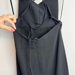 ZARA NWT Midi Corset Dress Sz Small Black Open Lace Up Back Side Slit Photo 13