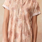 Faherty  Gemina Linen Orange Palm Print Mini Dress XS Photo 0