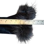 Jessica Howard  Black Velvet Top Feather Cuffs Draped Back Neckline Women’s 18W Photo 8