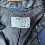 Ruff Hewn Blue and Black Bomber Jacket Lightweight Athletic Style Photo 3