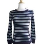 Talbots  Women's XL‎ Navy and Teal Striped Sweater Pullover Photo 0