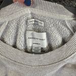 American Eagle Outfitters Oversized Cream and Tan Camo Distressed Crewneck Sweat Silver Size M Photo 4