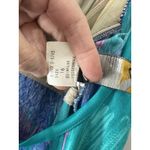 VTG Mainstream 90s Swim Dress | Neon Abstract Teal Blue Pink Skirted Swimsuit 16 Size 16P Photo 7