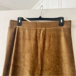 Aerie Mustard Golden Yellow Ribbed Velour Velvet Flare Leg High Rise Pants Large Photo 2