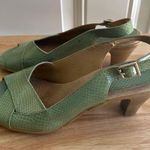 Softspots Shoes Patent Leather Wide Snake Open Toe Shoes Slingback. Size 9.5N Photo 3