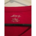Bcg  Women's Activewear Short Sleeve Shirt V-Neck Size Large Red Photo 2