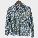 L.L.Bean Blue Paisley Corduroy Button Down Shirt Women’s XL Photo 1