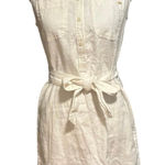 Spartina 449 NEW  Size XS Eliza Sleeveless Dress Linen White Belted Photo 0